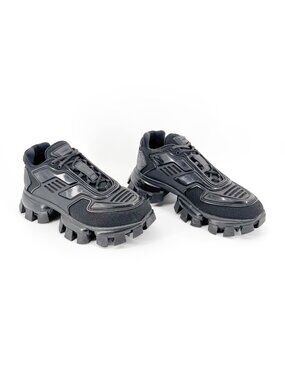 Prada Cloudbust Thunder Sneakers Men 5.5 Women 9.5 Black Chunky Lug Sole Shoe